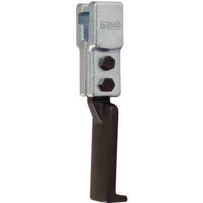 A silver tool with a black handle and two black screws, suitable for industrial applications.