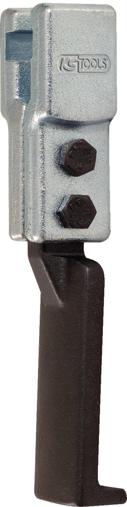 A silver metal clamp with two black screws and a black handle, marked with 'AG TOOLS'.