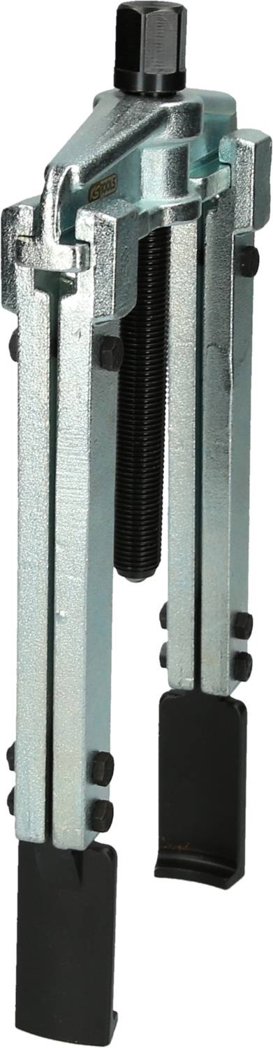 A three-armed metallic puller for removing stuck parts.