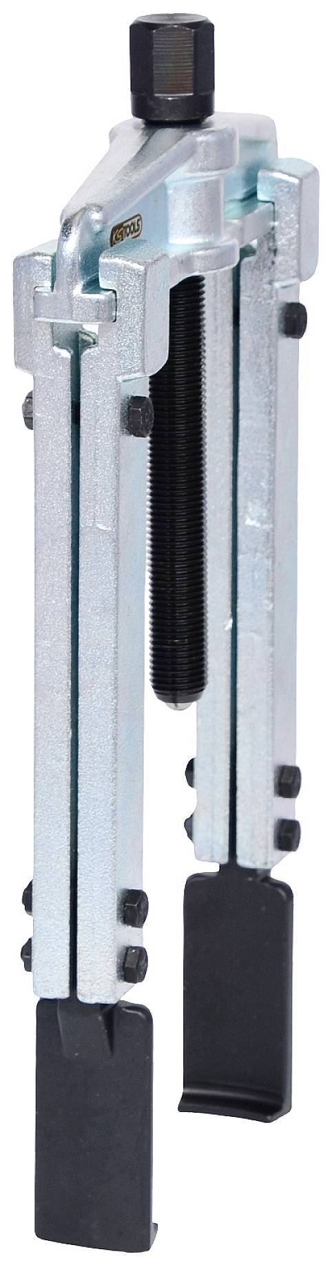 A three-armed metal puller, suitable for removing bearings or gears. The screw mechanism is located at the top.