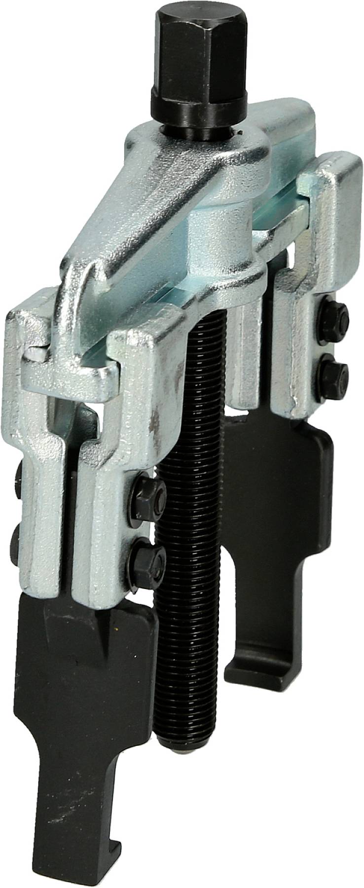 Puller with a robust metal body and two hooks, suitable for removing or loosening firmly seated object parts or bearings.