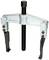 A three-legged puller with threaded spindle, for removing bearings or similar components. Manufactured from metal.
