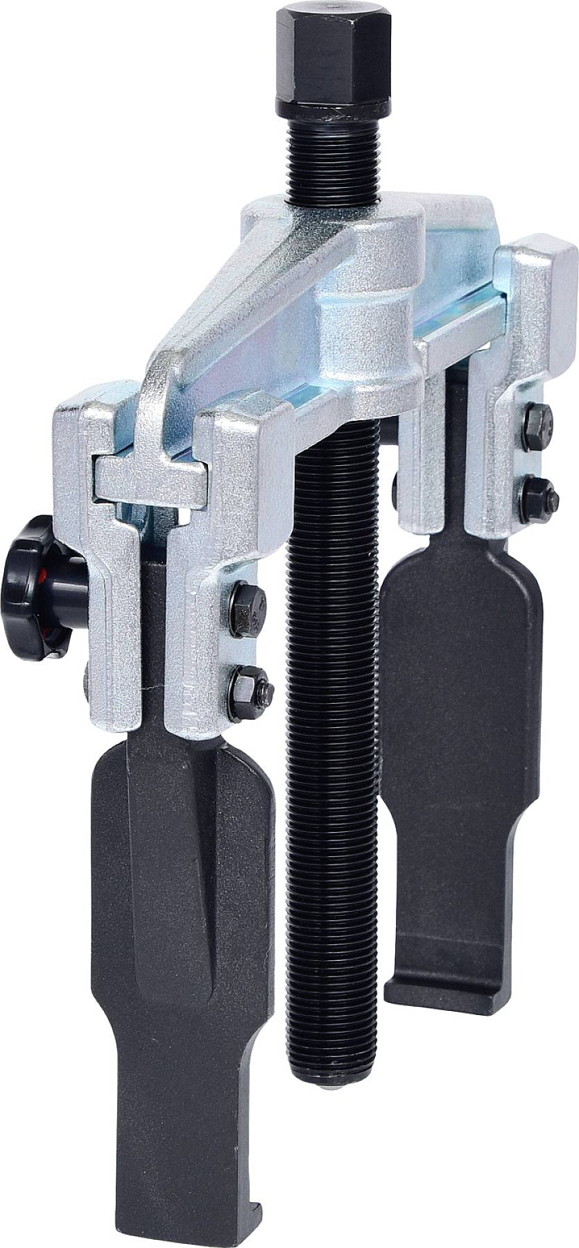Puller tool with two robust arms and screw, used for removing bearings or gears in mechanical applications.