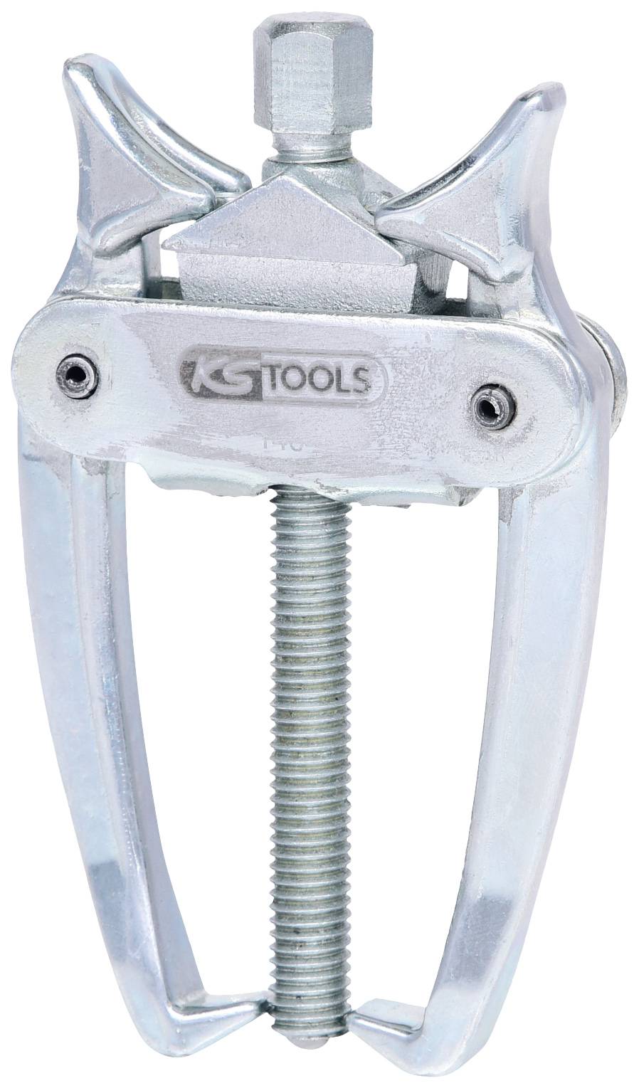 A silver two-arm puller with 'KS TOOLS' printed on the front. Used for removing stuck parts.