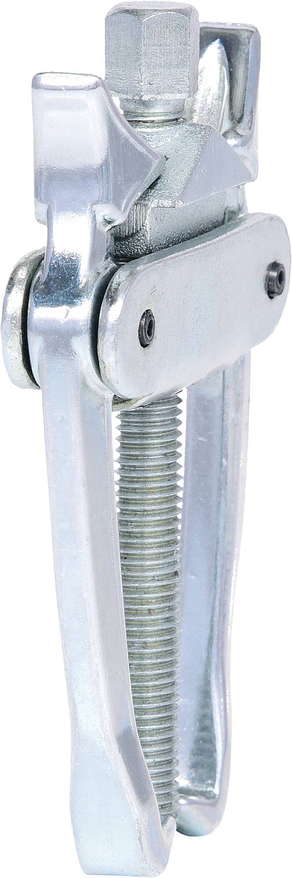 Metal three-arm puller with a central screw, used for removing bearings or gears.