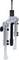 Two-legged metal puller, used for removing bearings or gears, with a central screw for applying force.