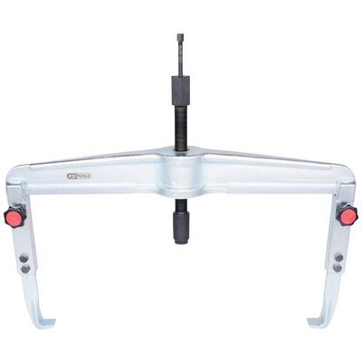 Two-armed metal puller with a central screw, designed for removing stuck components such as gears or bearings from machinery.