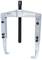 Hydraulic two-arm puller, silver metal, by KS Tools. Used for removing stuck components from shafts.