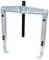 Puller with two metal arms, suitable for bearing and gear removal. Tool in a slightly angled configuration.