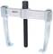 Two-armed metal puller with brand imprint, suitable for removing firmly seated bearings or components.