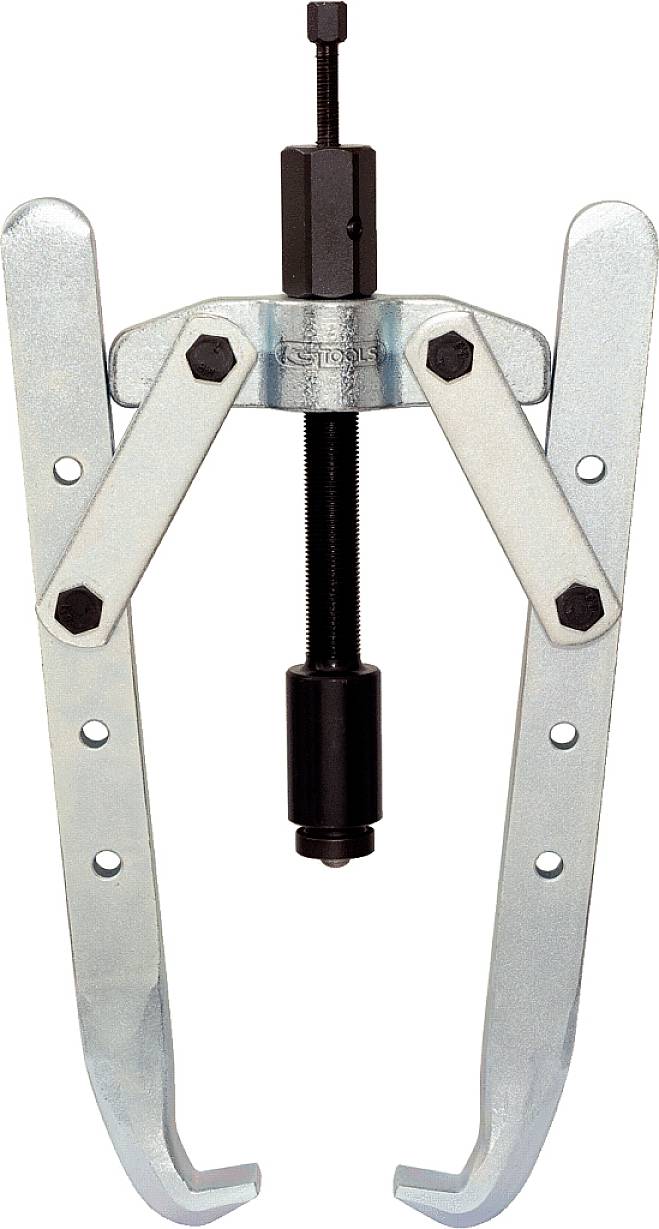Two-armed metal puller, primarily used for removing bearings or gears from shafts.