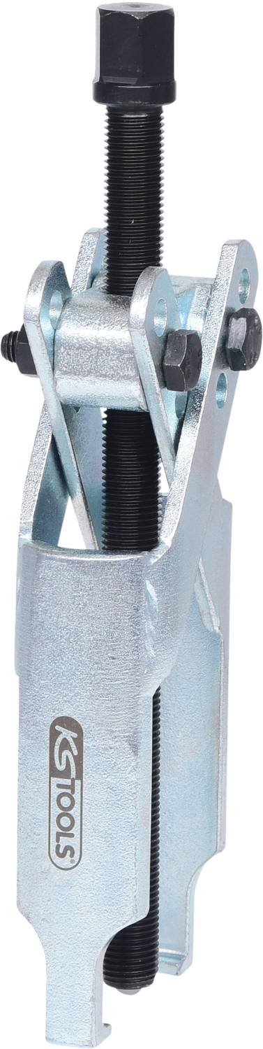 Two-armed metal puller with screw mechanism. Suitable for removing stuck parts, such as bearings or gears.