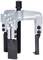 Metallic puller with adjustable arms and a central screw for assembling or disassembling parts.