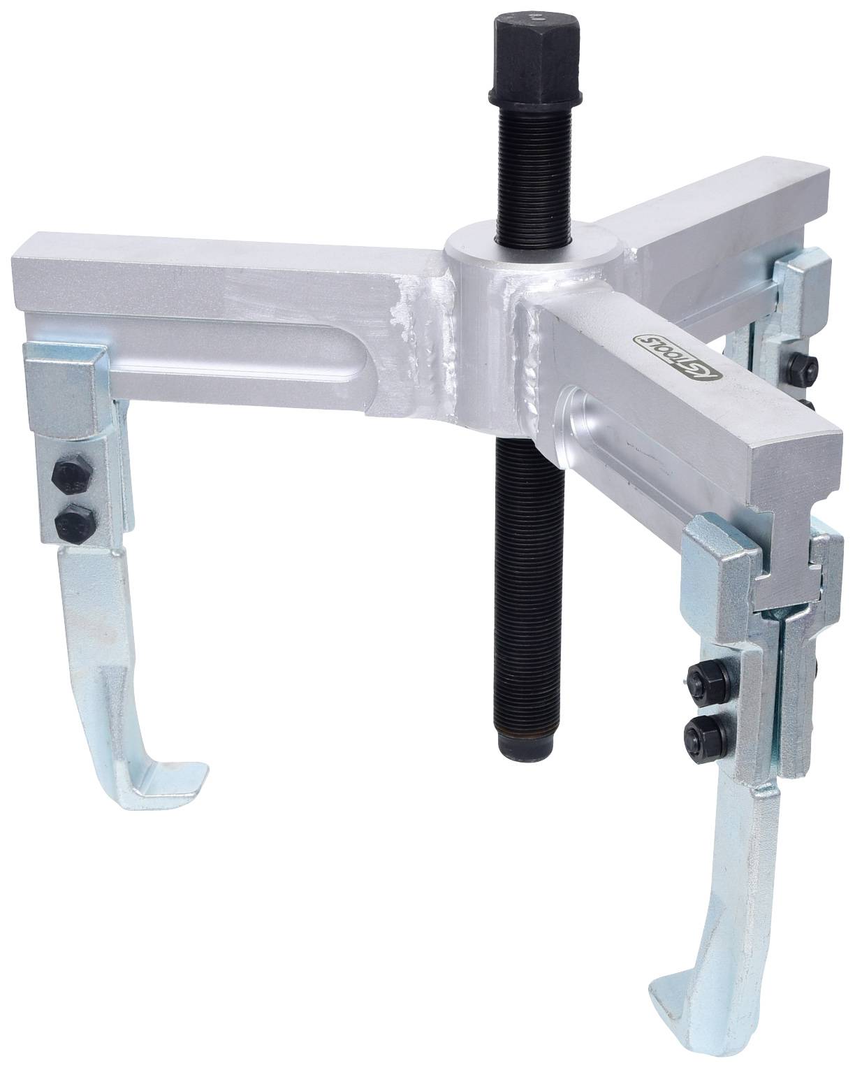 'Three-armed puller with central spindle, used for removing gears or bearings.'