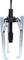 Three-arm puller with adjustable metal arms, used for removing bearings or gears from shafts.