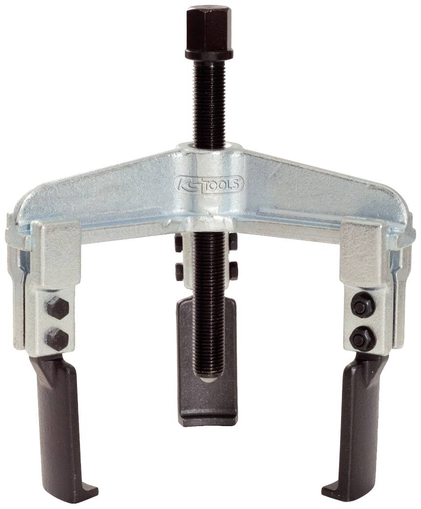 A two-armed mechanical puller with a central screw, designed for removing tight-fitting parts from shafts, such as bearings or pulleys.
