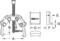 'Drawing of a three-arm puller with dimensional specifications: A, B, D, E, F, G. All parts are marked with the KS Tools logo.'