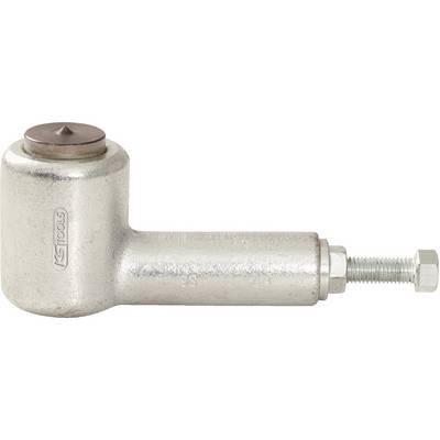 Silver-coloured pressing piece with a round head and a threaded bolt on the side. Marked with 'KS Tools'. Tool for pressing or holding.