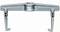 A silver-coloured tool with two adjustable arms and hooks, likely used for lifting or securing heavy objects.