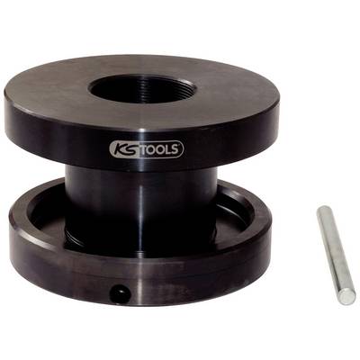Metallic tool ('KS Tools') consisting of a cylindrical main body and an accompanying metal rod.