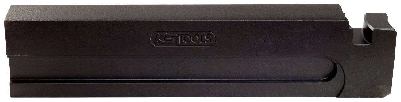 A rectangular, black metal tool with the 'KS Tools' logo in the centre, likely a holder or adapter for specific applications.