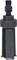 A cylindrical metal device with a screw thread and four vertical blades. Possibly a tool attachment.
