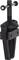 A black clamping device or G-clamp with a rotary handle for securing or tensioning components.