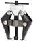 Three-jaw puller tool with robust arms and screw mechanism, ideal for extracting bearings and gears in mechanical engineering.