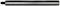 Silver-coloured, long metal rod with a black, ribbed end. Potential use in machinery or technical applications.