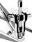 A technical drawing shows a G-clamp with two wing nuts holding a pipe. It is depicted in an angled view.