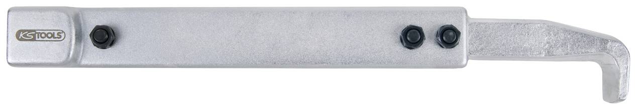 Metal screwdriver with hook, two screws and logo on the left side, used for specialist assembly tasks.