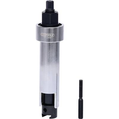 Cylindrical tool from KS Tools with a black insert at the top and a small separate part beside it.