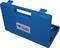 A blue plastic tool case with a carrying handle, marked with 'Brilliant Tools'. The case is partially open.