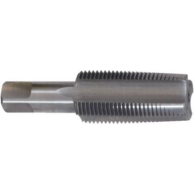 Metal tap with spiral cutting edges, used for cutting threads in holes.