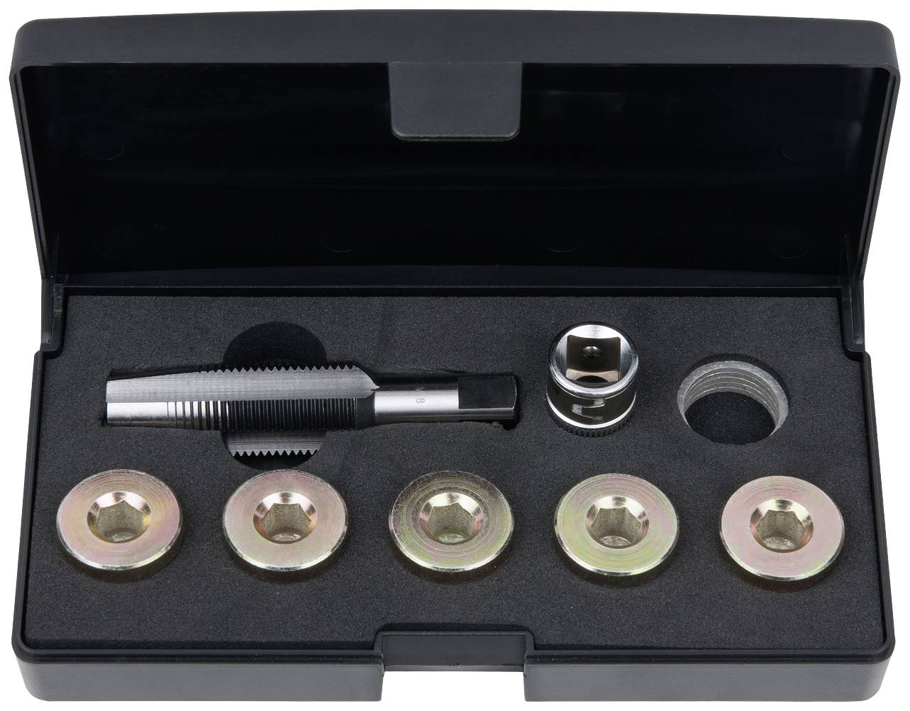 KS Tools 1504935 Oil drain screw thread repair kit, 12piece M18 x 1.5