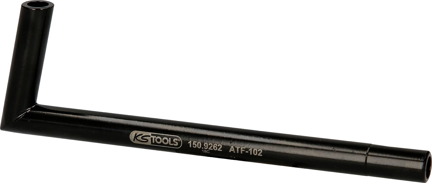 A black L-shaped hexagonal Allen key, marked with 'KS TOOLS' and additional alphanumeric combinations.