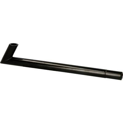 A black, L-shaped tool, likely an Allen key, lies flat and is visible from the side.