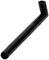 A black, right-angled bent metal rod with cylindrical ends lies on a white background.