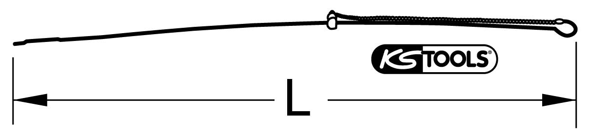 'Slip joint pliers with loop and handle, brand KG Tools', shown horizontally with length 'L' marked.