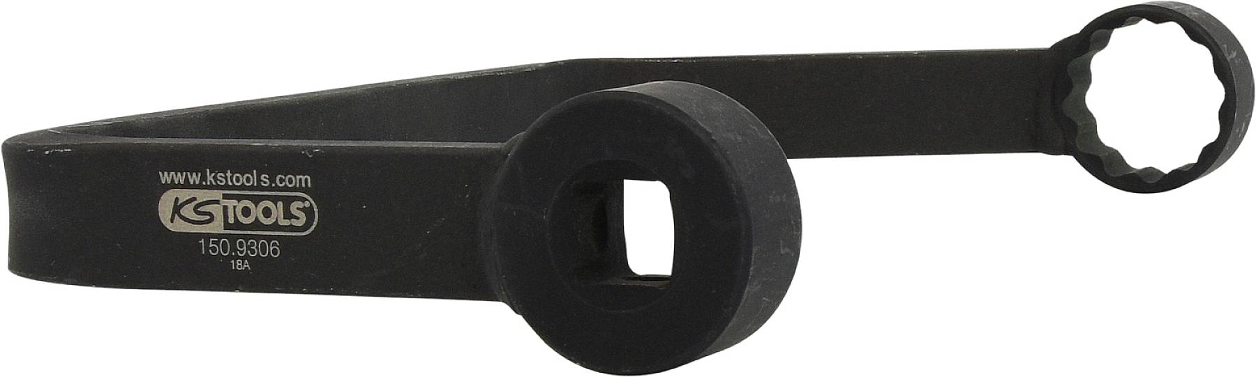 A black tool spanner with the inscription 'KS TOOLS', suitable for use with specific connecting pieces or bolts.