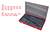 Open red toolbox with drill bit set. Sizes ranging from 1.0 mm to 13.0 mm. Labelled compartments indicate the respective drill bit sizes.