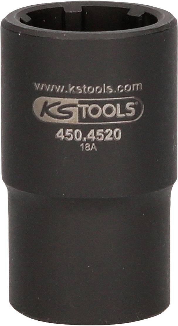 Black impact socket from KS Tools, article number 450.4520, for use with a spanner.