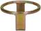 Round metal tool with a hexagonal opening and a short handle. Used for turning and securing screws or bolts.