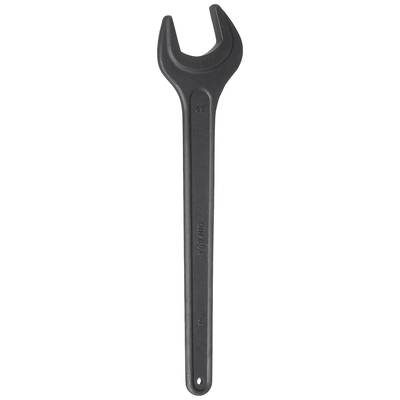 A large adjustable spanner made of metal, used for tightening or loosening nuts and bolts.