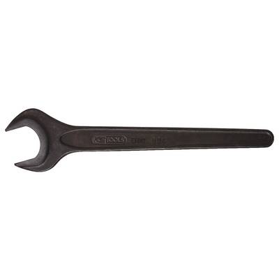 A large, black spanner lies horizontally.