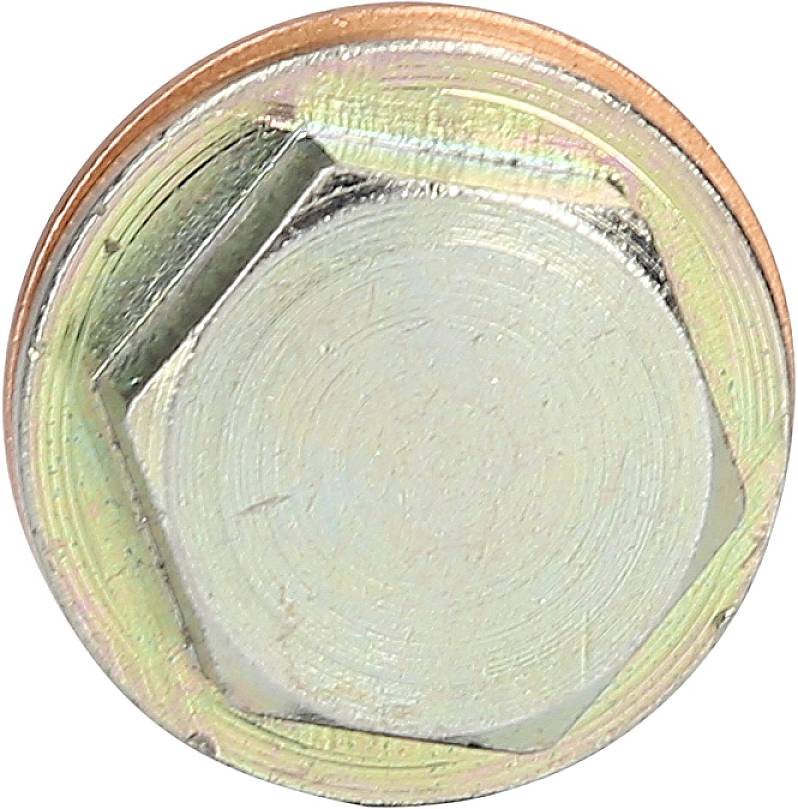 A silver hexagonal countersunk screw used for mechanical connections or fastenings.