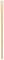 Wooden bench leg, cylindrical in shape with a tapering point, displays light wood grain.
