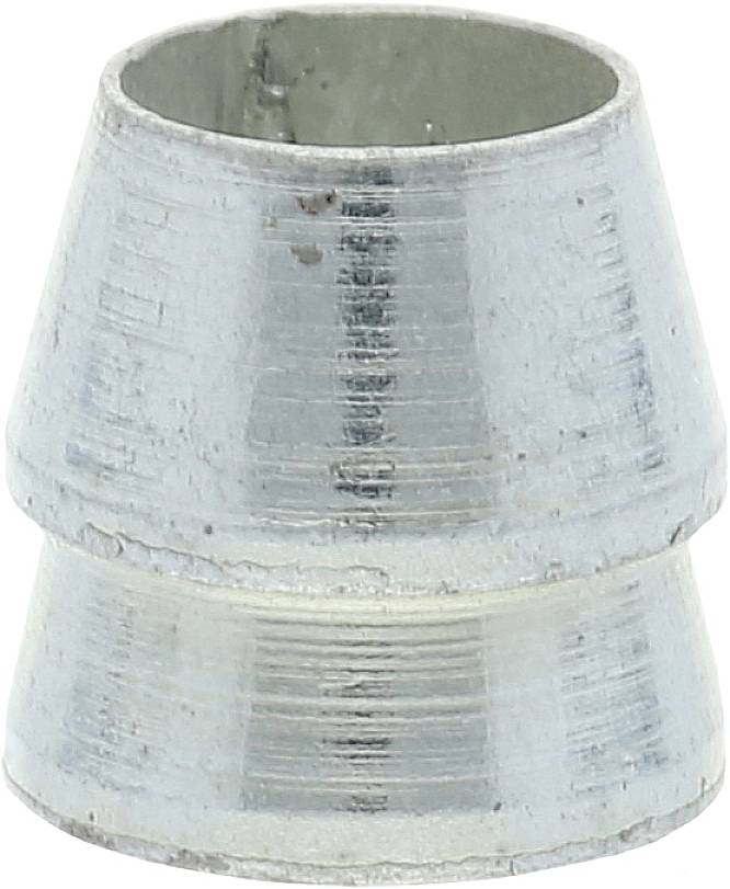 A metallic, cylindrical sleeve with a narrowing in the middle. It has a rough, ground surface.