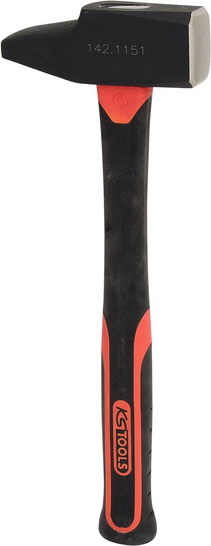 A black and red hammer with 'KS Tools' printed on the handle. The hammer head is designed to be metallic and robust.