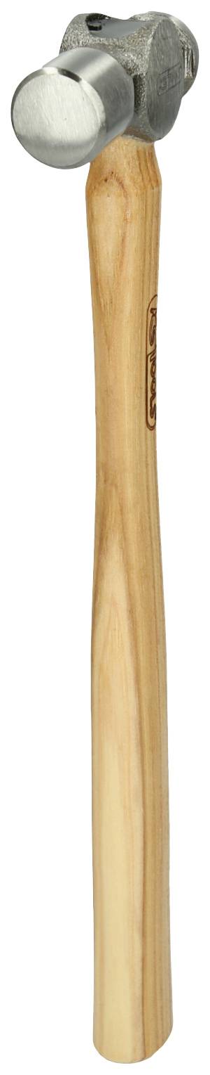 Hammer with a wooden handle and metal head, suitable for nailing and DIY tasks.